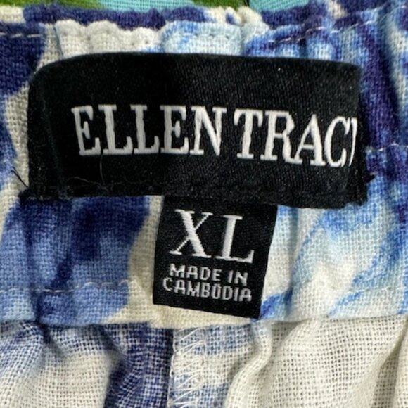 ELLEN TRACY FLORAL LINEN SKORT - Picture 3 of 4